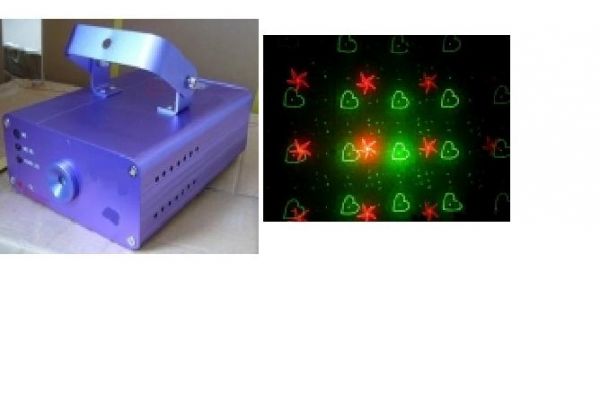 Laser efeitos corações e estrelas